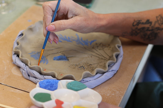 AUTUMNAL PRESSED FLOWER POTTERY
