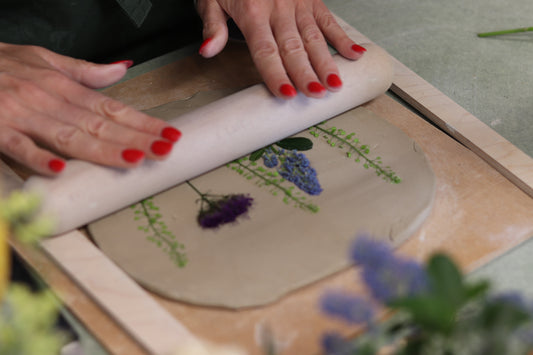 AUTUMNAL PRESSED FLOWER POTTERY