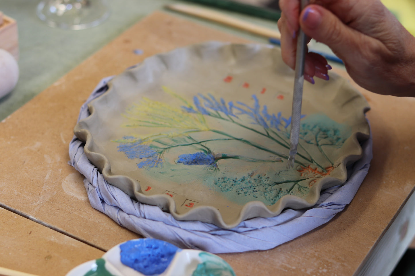SUMMER PRESSED FLOWER POTTERY