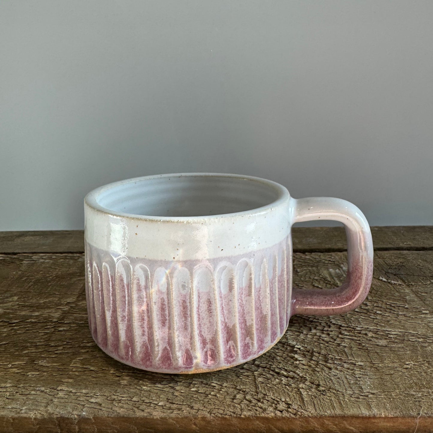 Carved Pink Coffee Mugs
