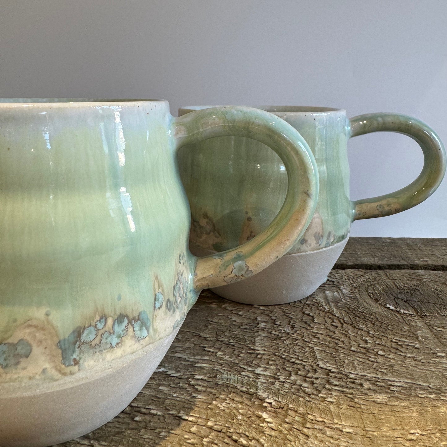 Large Green/Brown Mugs