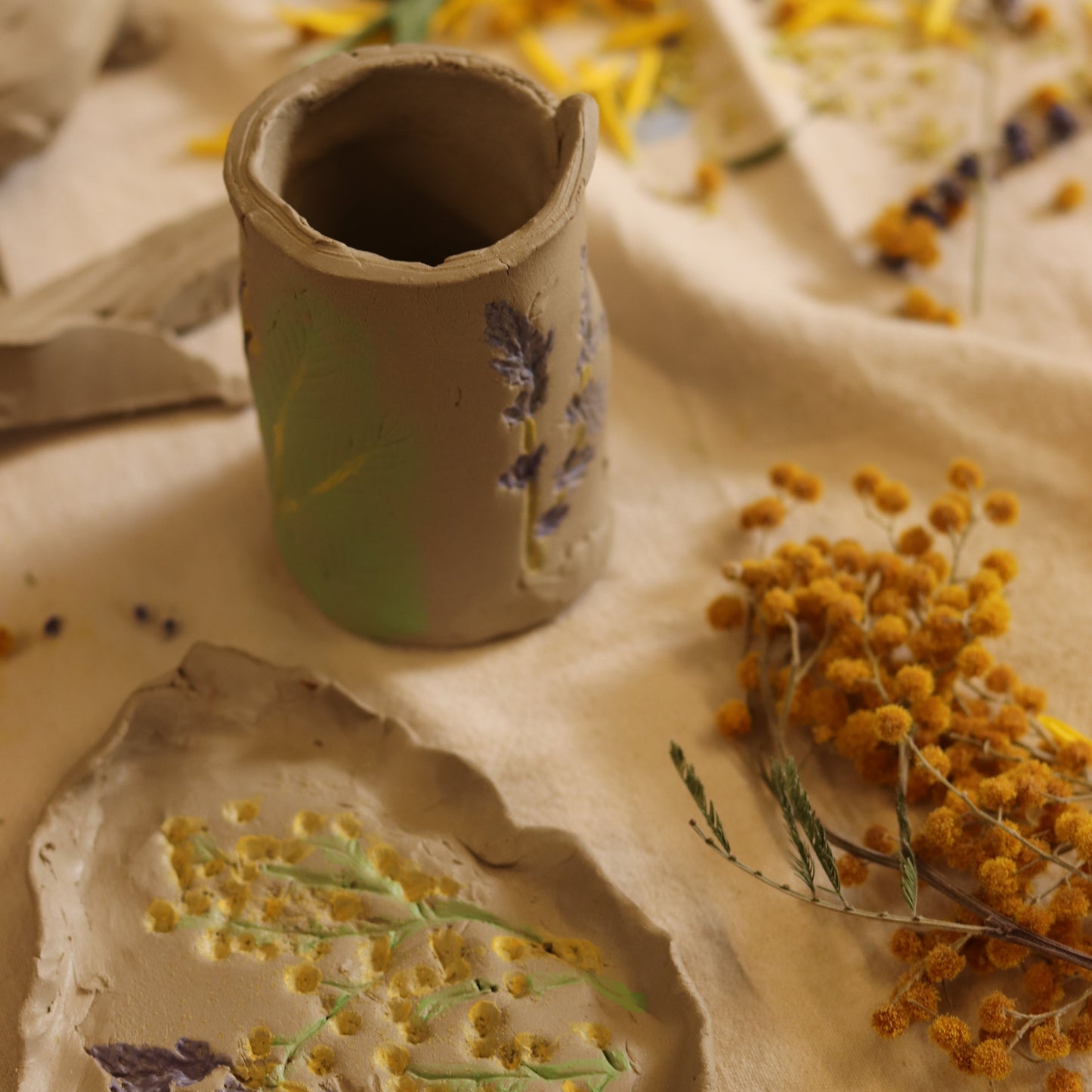 PRESSED FLOWER POTTERY - with Emily Tallulah Flowers