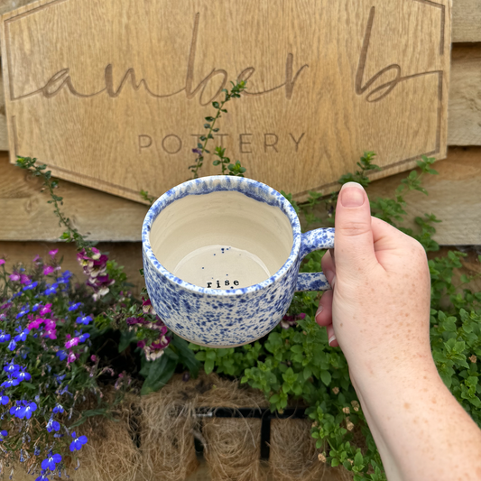 'RISE & SHINE' Stamped mugs